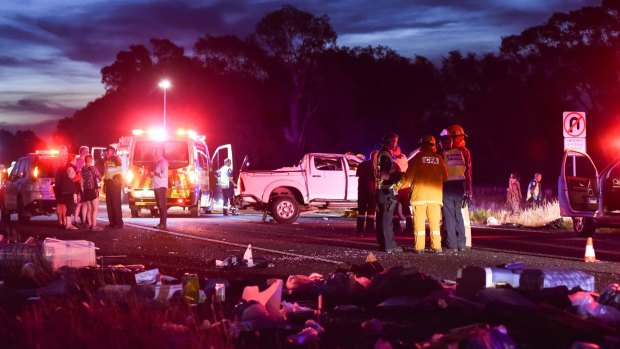 The Chiltern crash closed the Hume Freeway for some hours on Sunday night.