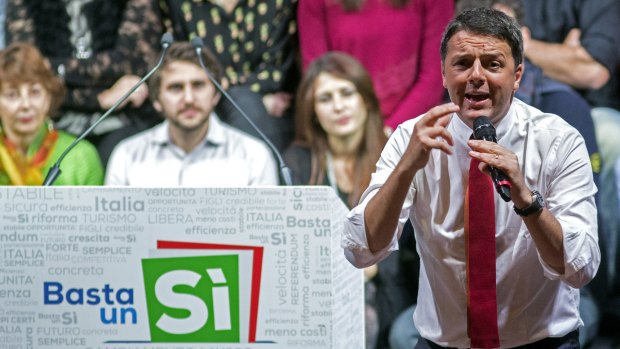 Those involved in the bank bailout privately concede that defeat for Italy's Prime Minister, Matteo Renzi, in the referendum would create serious market instability and send potential investors running for the hills.