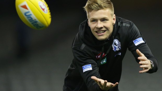 Jordan de Goey played a starring role for the Magpies in the VFL on Saturday.