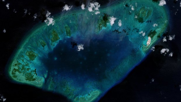 West London Reef in the South China Sea in 2015. Vietnam has carried out significant land reclamation in the region but its work is dwarfed by that of China.