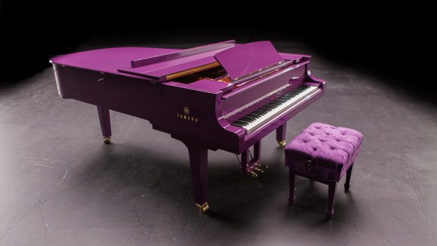 The purple piano that Yamaha made for musician Prince. The shade has now been named Love Symbol #2.