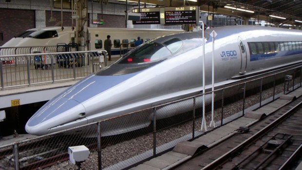 A Japanese Shinkansen, or bullet train.