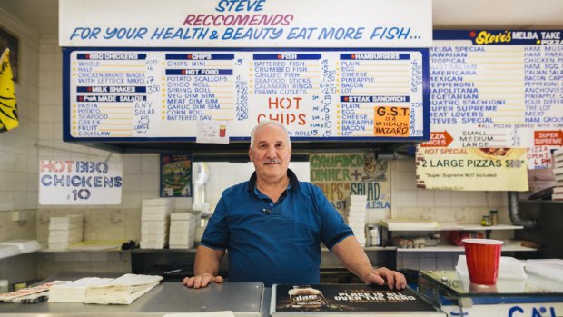 Steve's takeaway shop owner, Steve Krikonis  has been open for business at the Melba shops since 1993.