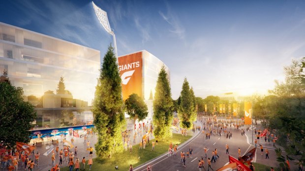 Plans: An artist's impression of the proposed Manuka Oval redevelopment.