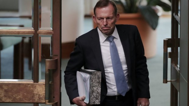 Tony Abbott arrives for question time at Parliament House in Canberra. He once described same sex marriage as "a war against our way of life."