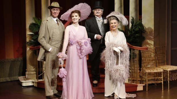 The cast of <i>My Fair Lady</i>, left to right, Alex Jennings, Anna O'Byrne, Reg Livermore, Robyn Nevin.