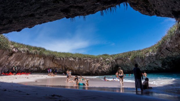 Playa del Amor in the Marieta Islands of Mexico has an unusual history.
