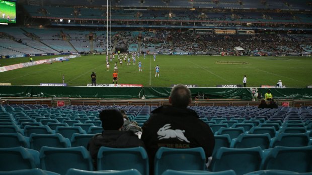 Lacking atmosphere: ANZ Stadium is not always the greatest place to watch rugby league.