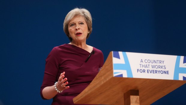 Theresa May, British Prime Minister and leader of the Conservative Party has the task of leading Britain's divorce from the EU.