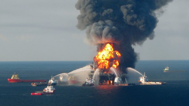 The Deepwater Horizon drilling rig blowout in April 2010 killed 11 workers and spilled vast amounts of oil into the Gulf of Mexico.