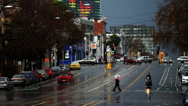 Showers are expected to hit Melbourne on Wednesday evening, and stay until Saturday morning. 