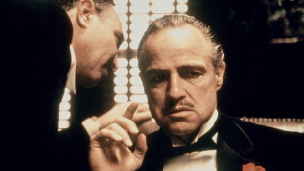 Marlon Brando in <i>The Godfather</i>. 

