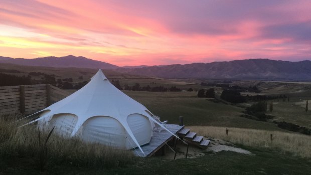 Under canvas at Valley Views, South Island, New Zealand