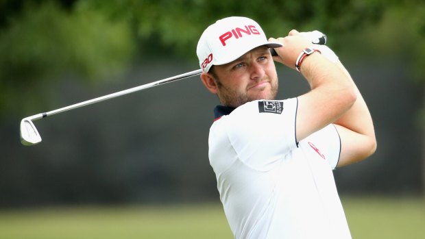 British golfer Andy Sullivan on course at the Johannesburg Open.
