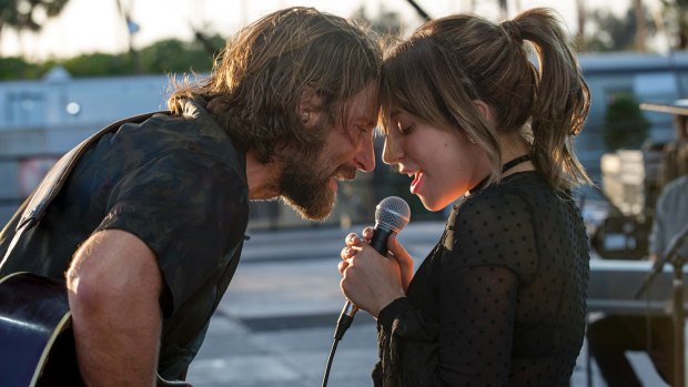 Bradley Cooper (left) and Lady Gaga in A Star is Born. 