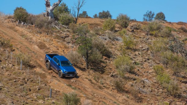 Melbourne 4 x 4 Proving Ground. This is a purpose-built 4WD course hewn into the side of the Werribee Gorge.