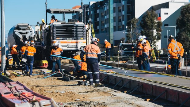 Noise from the construction of Canberra's light rail is disturbing some residents.