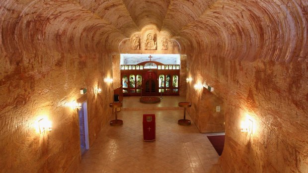 The Underground Serbian Orthodox Church in Coober Pedy.