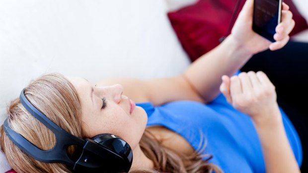 Relaxing with music is a great way to recover from work stress.
