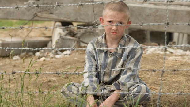 A scene from the film version of The Boy in Striped Pyjamas.