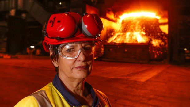 Contribution at Kembla: Christine Wilkins started work at Port Kembla in 1969. Now the steelworks is struggling to survive.