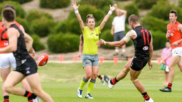 Play on: Eleni Glouftsis is ready to "just get on with it" in the AFL.