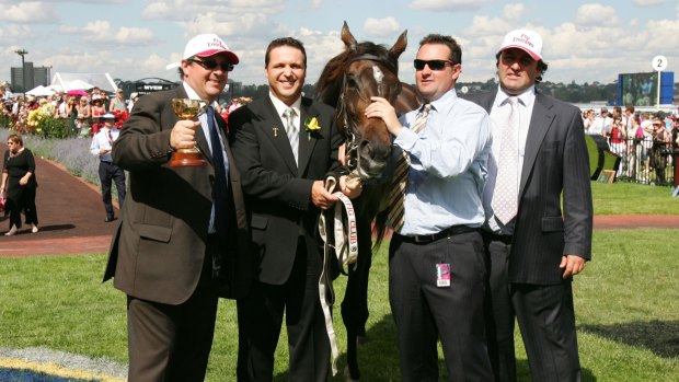 Makybe Diva and Glenn Boss win third cup in a row for trainer Lee Freedman.