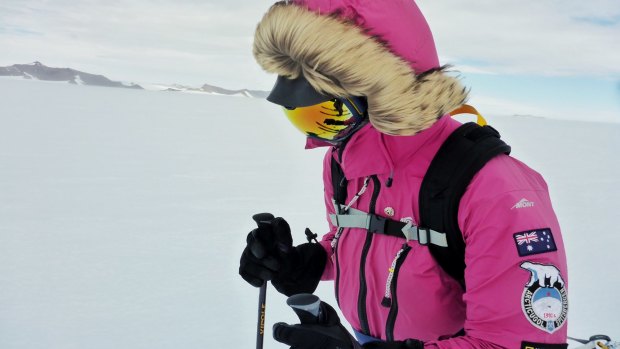 Jade Hameister on her South Pole trek, which she completed on January 10, 2018.