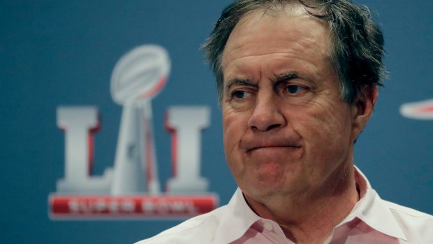 Not grumpy: New England Patriots coach Bill Belichick is an expert at giving away nothing to the media.