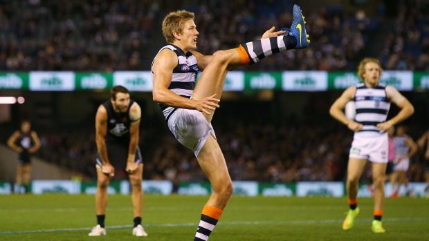 Season gone: Geelong's Rhys Stanley is out for the rest of 2015.