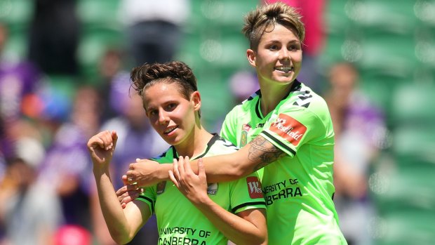 Canberra United duo Ashleigh Sykes and Michelle Heyman have been caught up in the Matildas' pay dispute with the FFA.