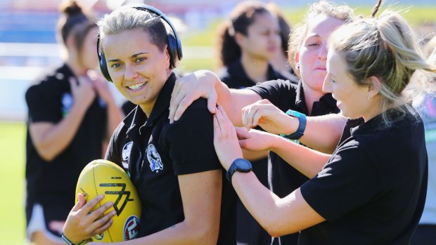 Got her back: The Magpies have rubbished murmurings about Hope's training  habits.