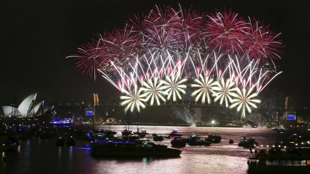Sydney New Year's Eve fireworks spectacular.