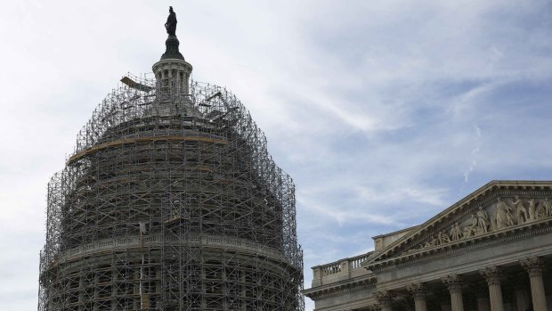 Under new management: The US Capitol, about to go structural repairs, will also see a new political broom as Republicans control both houses of Congress.