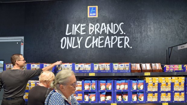 Aldi can make better profit margins by stocking  more private-label products and a smaller range overall.