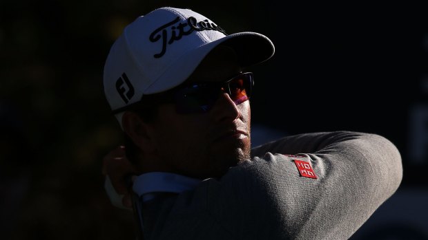 Adam Scott is aware of the eyes on him and says it is not difficult to behave with propriety.