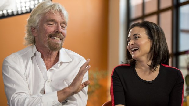 Richard Branson and Sheryl Sandberg appear on Bloomberg TV.