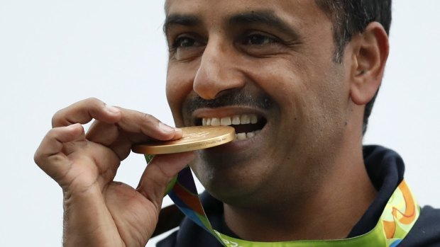 Fehaid Aldeehani won the first gold medal for the Independent Olympic Athletes team.