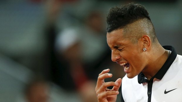 Hot temper: Canberra's Nick Kyrgios.