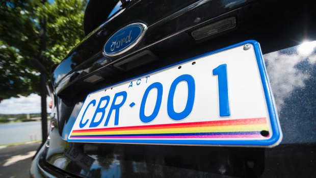 The new rainbow number plate. 
