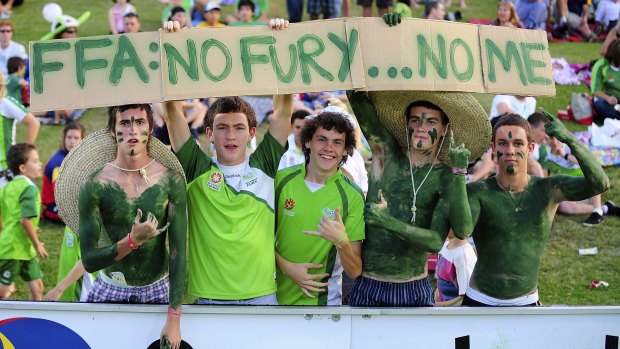 North Queensland Fury fans showed their disgust after they were kicked out of the A-League.