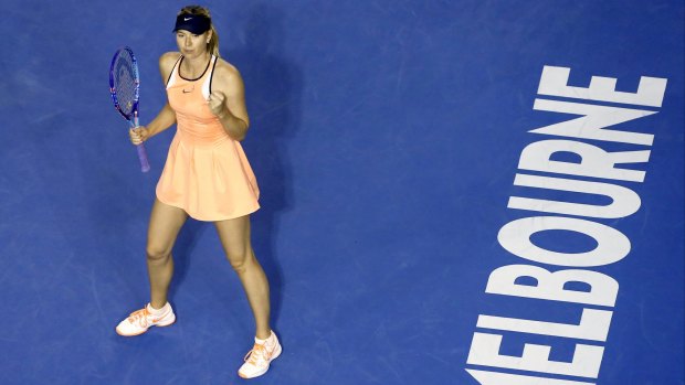 Maria Sharapova at the Australian Open in January this year.