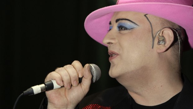 Boy George onstage in London in 2008.