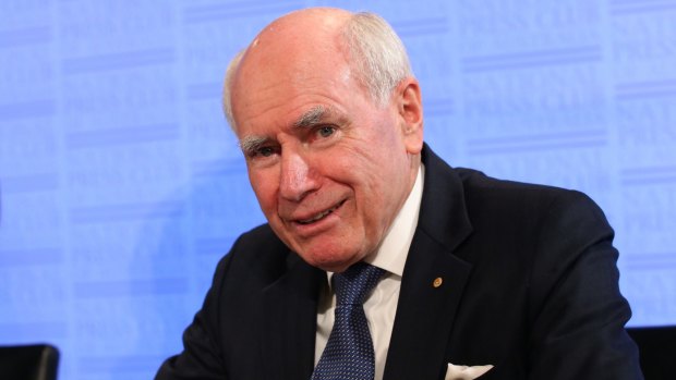 Former prime minister John Howard at the National Press Club in Canberra on Wednesday.