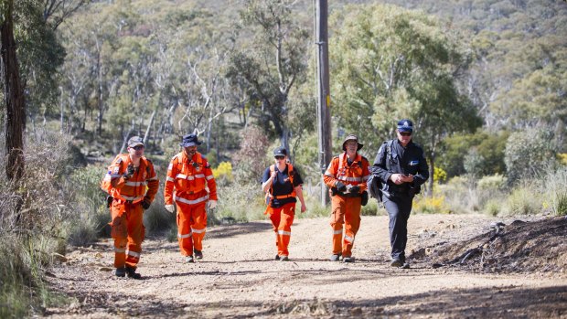 SES workers joined police in the search for Kathleen Bautista on Wednesday.