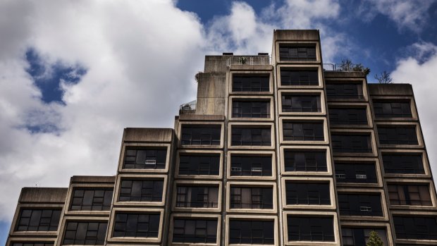 The Sirius building, at 48 Cumberland Street, The Rocks, is a fine example of brutalist architecture.
