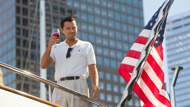 Leonardo DiCaprio as Jordan Belfort in <i>The Wolf of Wall Street</i>.