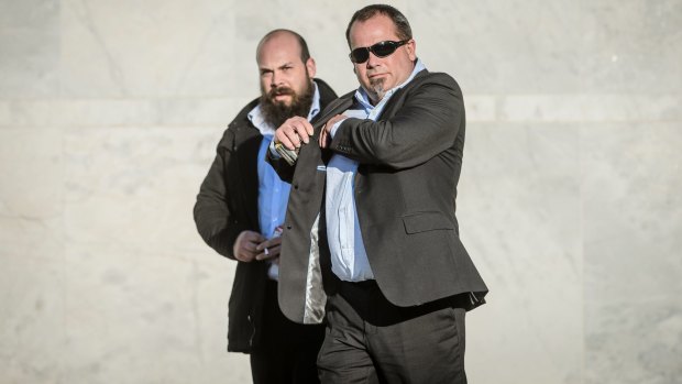 Christopher and Stephen Pattman leave the ACT Supreme Court earlier this year.