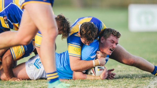 Queanbeyan's Kyle O'Donnell was amongst the best for the Blues. 