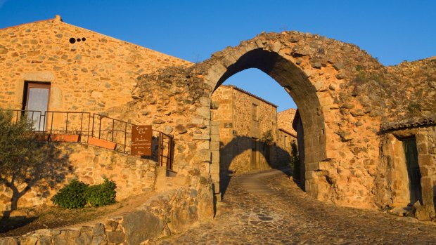 Archway in the walls in the historic village of Castelo Rodrigo, in Beira Alta, Guarda District.